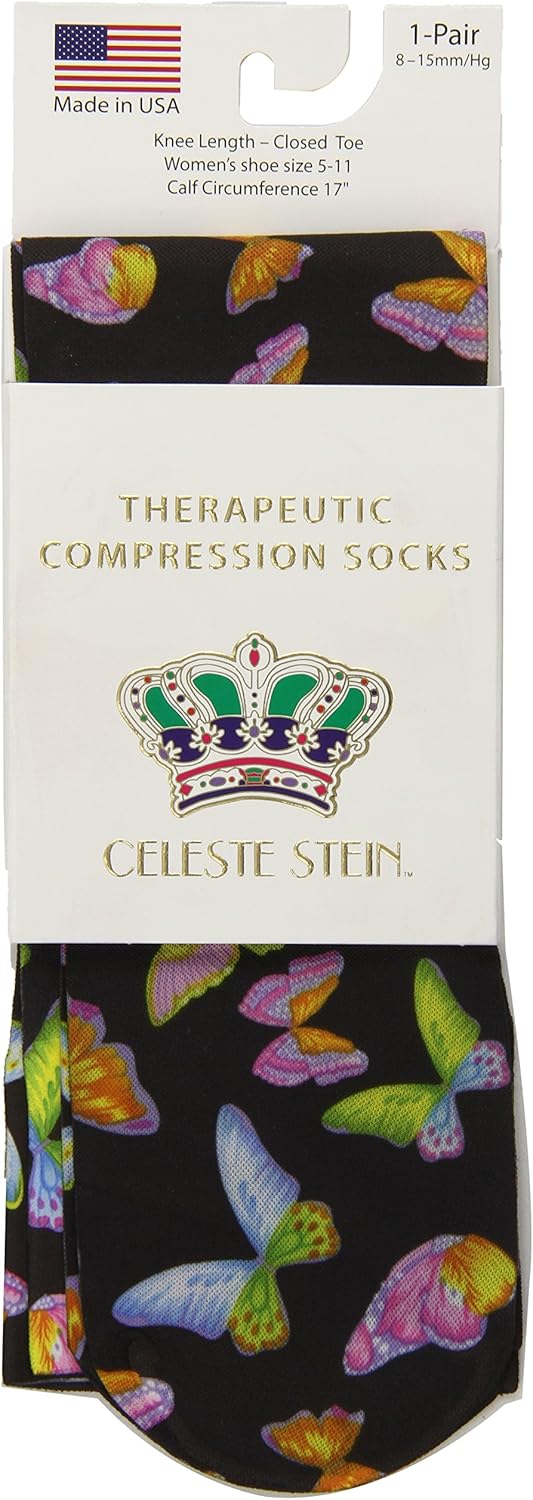 Celeste Stein Therapeutic Compression Socks, Nude, 8-15 mmhg, 1-Pair: Health & Personal Care