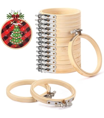 Cercle à Broder En Bois De Hêtre - Support Pour Point De Croix, Broderie, Couture (tailles 4 à 12 Pouces)