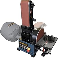 POWERTEC BD4800 Woodworking Belt Disc Sander Machine w/ Built-In Dust Collection System
