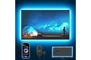 Nexillumi LED Lights for TV, 13.2ft TV LED Backlight for 32-65 Inch, RGB LED Strip Lights Behind TV, APP Remote Control Music Sync TV Led Lights for Bedroom