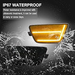 R&F Auto Smoked LED Amber Front Bumper Marker Light