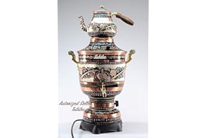 Copper Samovar Tea Pot Set Handmade Real Copper Samovar 220 V (Resistance)