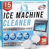 Ice Machine Cleaner Tablets &ndash; Ice Maker Cleaner &amp; Descaler for Countertop, Nugget &amp; Commercial Units &ndash; Citric Acid&ndash;Based &ndash; 36 Tablets (Up to 1.5-Year Supply) &ndash; Removes Limescale &amp; Odors