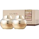 DANAHAN Bon Yeon Jin Red Ginseng Face Cream Duo Set (2 x 1.69oz) | Ceramide NP + Squalane Barrier Moisturizer | Unscented | Helps Reduce Look of Wrinkles | Korean Hanbang Skincare for Mature Skin