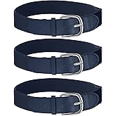Hercicy 3 Pieces Adult and Youth Baseball Softball Uniform Belts, Adjustable Size Uniform Belt