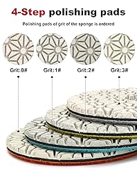 Casaverde 4" Diamond Polishing Pads 4 Step Granite