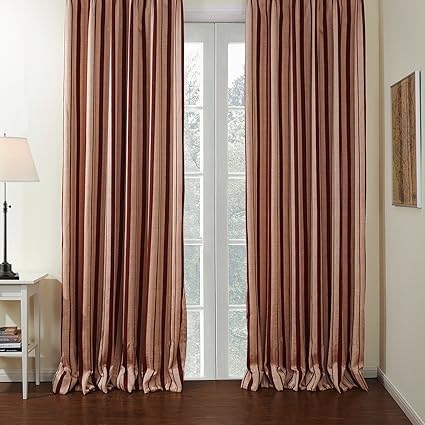 Buy Koting Red Yellow Striped Curtain Drape Koting 1 Panel