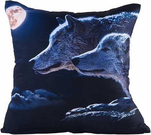 Amazon Com Encoft Alicemall 3d Wolf Pillow Covers Unique Cool