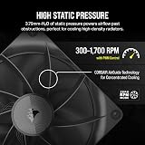 Corsair iCUE LINK RX140 140mm PWM Fan Black Magnetic Dome Bearing view 4