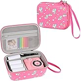 Kids Camera Case Compatible with ESOXOFFORE, for Dylanto, for Cimizi, for DUDUDRAGON for Instant Print Camera and Print Paper, Cute Hard Camera Storage Bag for Boys and Girls, Case Only (Pink)