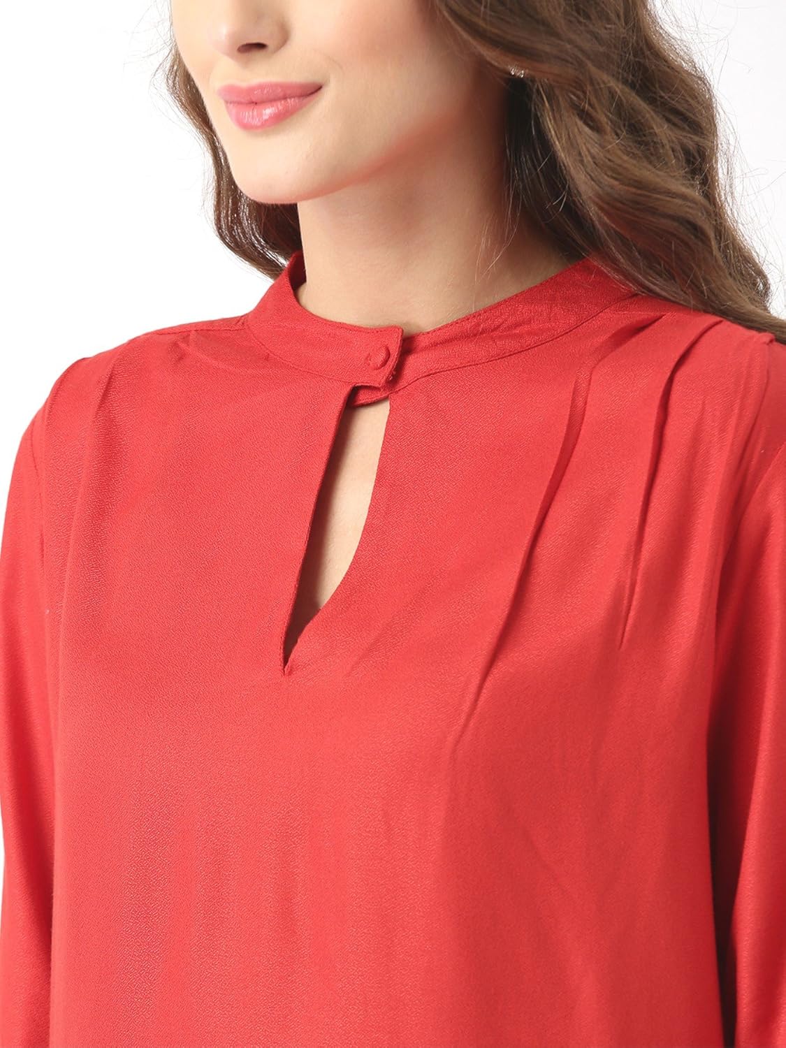 marie claire women's top (mc10276--xs, red, x-small)