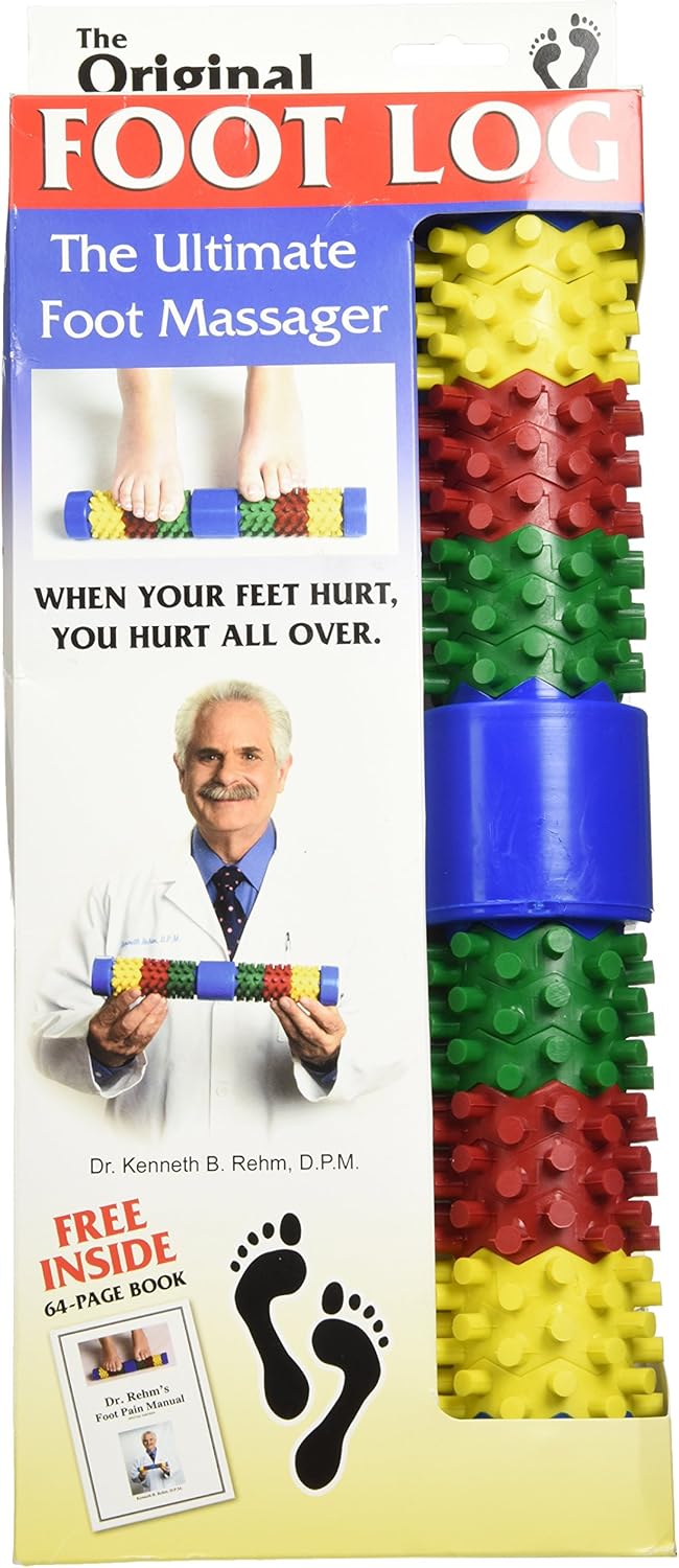 Foot Log, Relieves Foot Pain and Stress in Minutes and Helps with Plantar Fasciitis, Foot Massager (1) Rainbow: Health & Personal Care