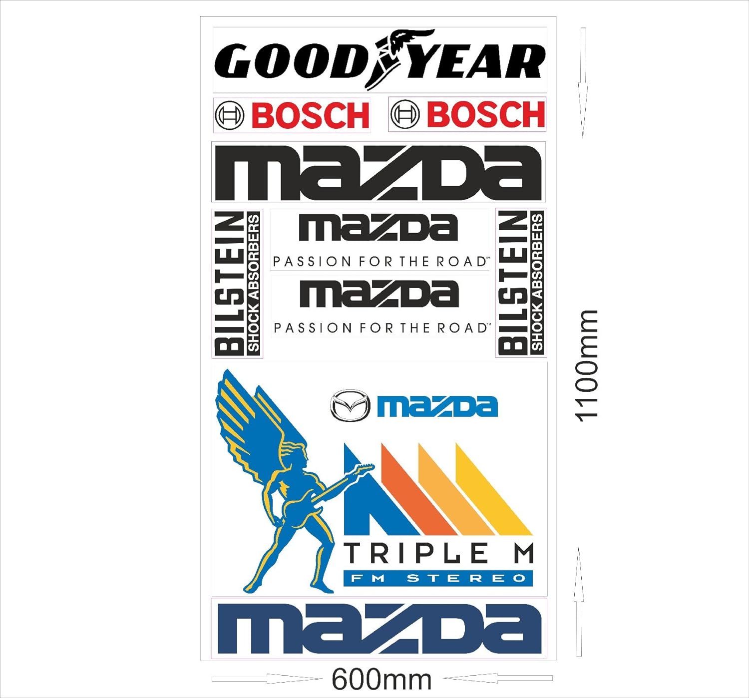 Mazda Logo Autoaufkleber Sponsoren Marken Aufkleber Decals Tuning