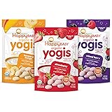 Happy Baby Organics Yogis Freeze-Dried Yogurt & Fruit Snacks, Variety Pack, 1 Ounce (Pack of 6)