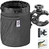 KEMIMOTO Motorcycle Cup Holder, Oxford Fabric Motorcycle Drink Holder with 0.6"-1.5" Alligator Clamp, Universal Water Bottle Cup Accessories for Bike, ATV/UTV, Scooter, Boat, Walker