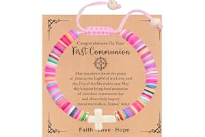 TAGOMEI First Communion Gifts for Girls Cross Bracelet 1st Communion Gifts for Girls Daughter Granddaughter Niece Kids Cross Bracelet Religious Christian Gifts for Teen Girl Gifts Trendy Stuff