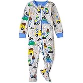 The Children'S Place Baby-Boys And Toddler Long Sleeve 100% Cotton Zip-Front One Piece Footed Pajamas