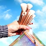 Real Techniques Wanderer Make Up Brush Kit 8 Midi-Size Brushes with Bag Gold view 5