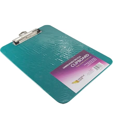 Amazon.com : Baumgartens 61623 Unbreakable Recycled Clipboard, 1/4