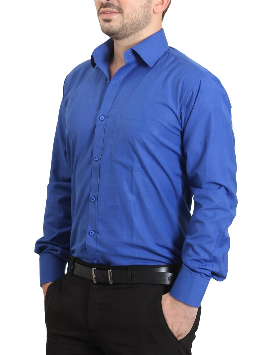 players men's cotton blend viscose casual shirt