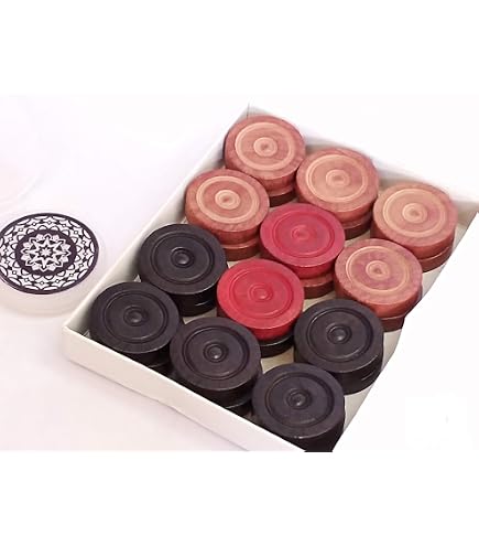 Pions en bois pour jeux Carrom carambole. Palets de remplacement