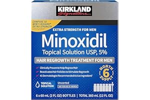 6 Months - Kirkland Generic Minoxidil 5% Mens Hair Loss Regrowth - Total 12 Oz