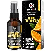 Sistem Liposomal Glutathione Supplement, Antioxidants, Detox Cleanse, Immune Support Supplement, Vitamin C, Liposomal Spray, Glutathione Serum, Tropical Citrus Flavor