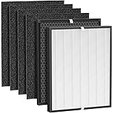 Elnuliros Replacement Filter Compatible with Air Doctor AD3000 AD3000M AD3000Pro Air Cleaner Puri-Fier, Not for AD3500 Version, Include 1 Premium Filter + 1 Carbon Filter + 4 Pre-Filters