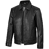 Decrum Mens Leather Jacket - Real Lambskin Classic Vintage Style Leather Jackets For Men