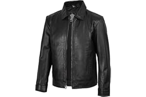 Decrum Mens Leather Jacket - Real Lambskin Classic Vintage Style Leather Jackets For Men