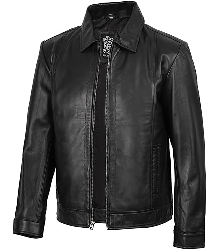 Amazon.com: YXYECEIPENO Men's PU Leather Jacket Without Collar