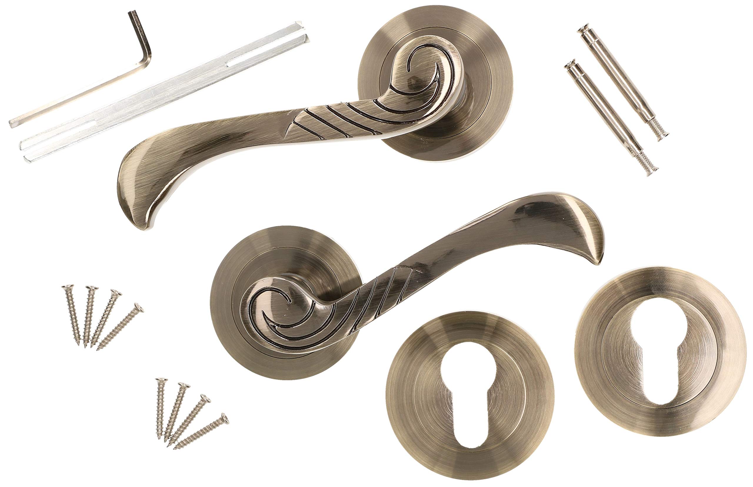 KOTARBAU® Patina Universal Door Handle Set with Latch 110 mm