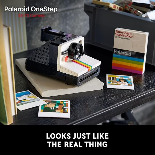 LEGO IDEAS POLAROID ONESTEP SX-70 BUILDING SET FOR ADULTS – VINTAGE POLAROID MODEL DIY CRAFT KIT, AGES 18+ – GIFT FOR BIRTHDAYS – 21345