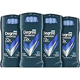 Degree Men Advanced Protection Antiperspirant Deodorant Cool Rush 4 count 72-Hour Sweat and Odor Protection Antiperspirant For Men With MotionSense Technology 2.7 oz