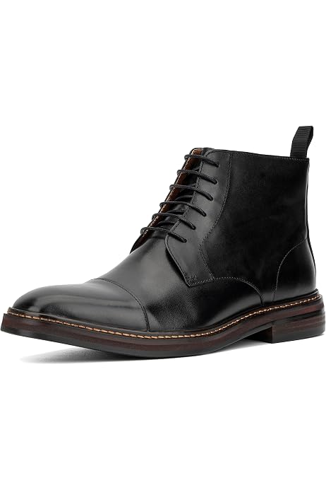almond toe lace up boots