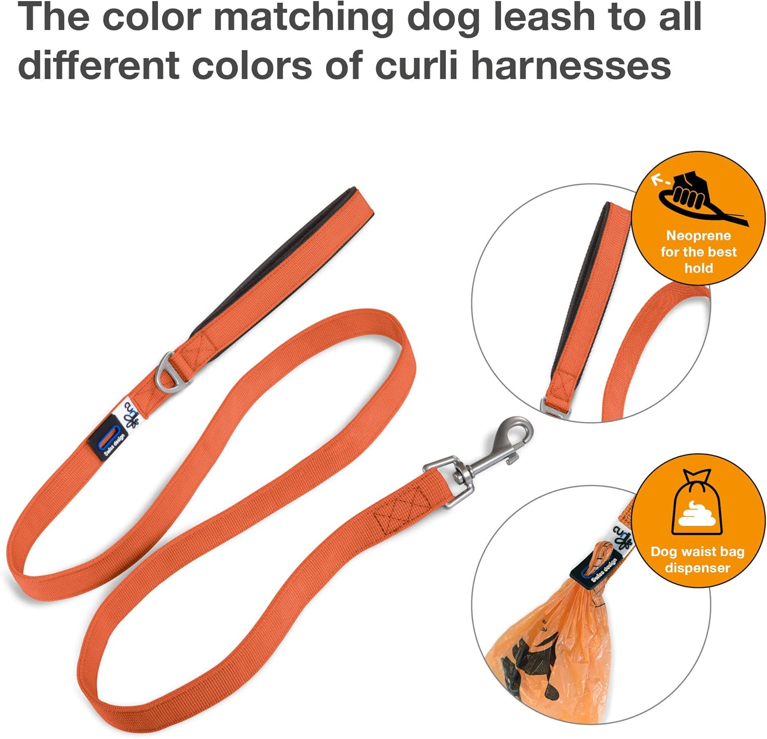 Curli Basic Leash Orange M - Image 3