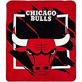 Northwest NBA Chicago Bulls Micro Raschel Throw Blanket, 46" x 60", Dimensional