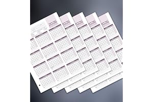 AUSOLEIL Attendance Calendar Employee Card Attendance Record Tracker 2026, Heavy 100lb Cardstock Paper 8.5 x 11 inches (Purple, 50 Sheets)