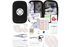 276Pcs Car First Aid Kit for Home Essentials First Aid Emergency Kit First Aid Kits Travel Equipment for Sport Outdoor Adventure Black angel wish