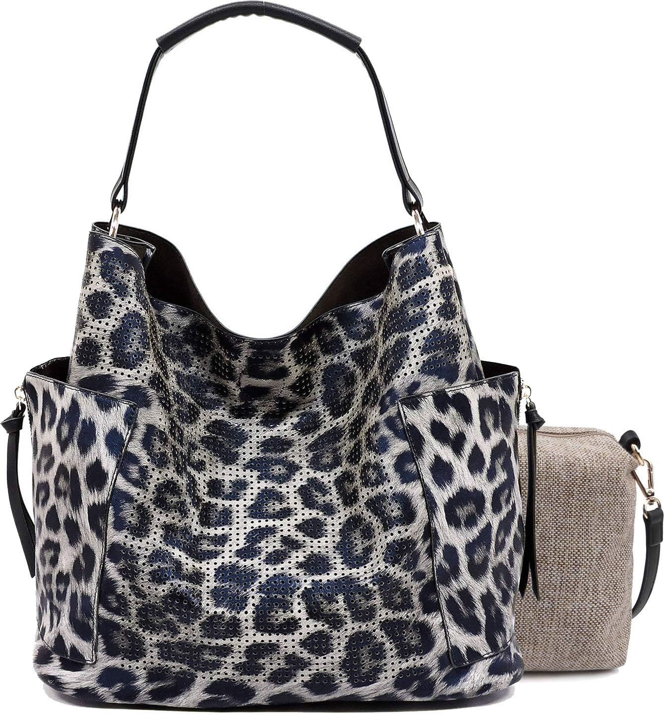 Le Miel Perforated Side Pocket Tote w/Inner Pull-out Crossbody/Pouch