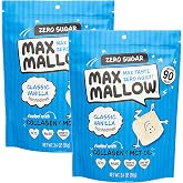 Max Mallow Sugar Free Marshmallows - Keto Friendly, Perfect for S'mores, Hot Chocolate, and Baking with Zero Sugar Snacks, Smores Mct Oil Zero Sugar Marshmellow Marshmallow Classic Vanilla, 2 Pack
