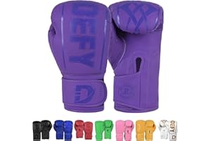DEFY CHALLENGE YOUR FEAR DEFY Boxing Gloves for Men & Women - Premium Quality Synthetic Leather Boxing Gloves for Training - Perfect for Punching Heavy Bags, Sparring, & Fighting Gloves