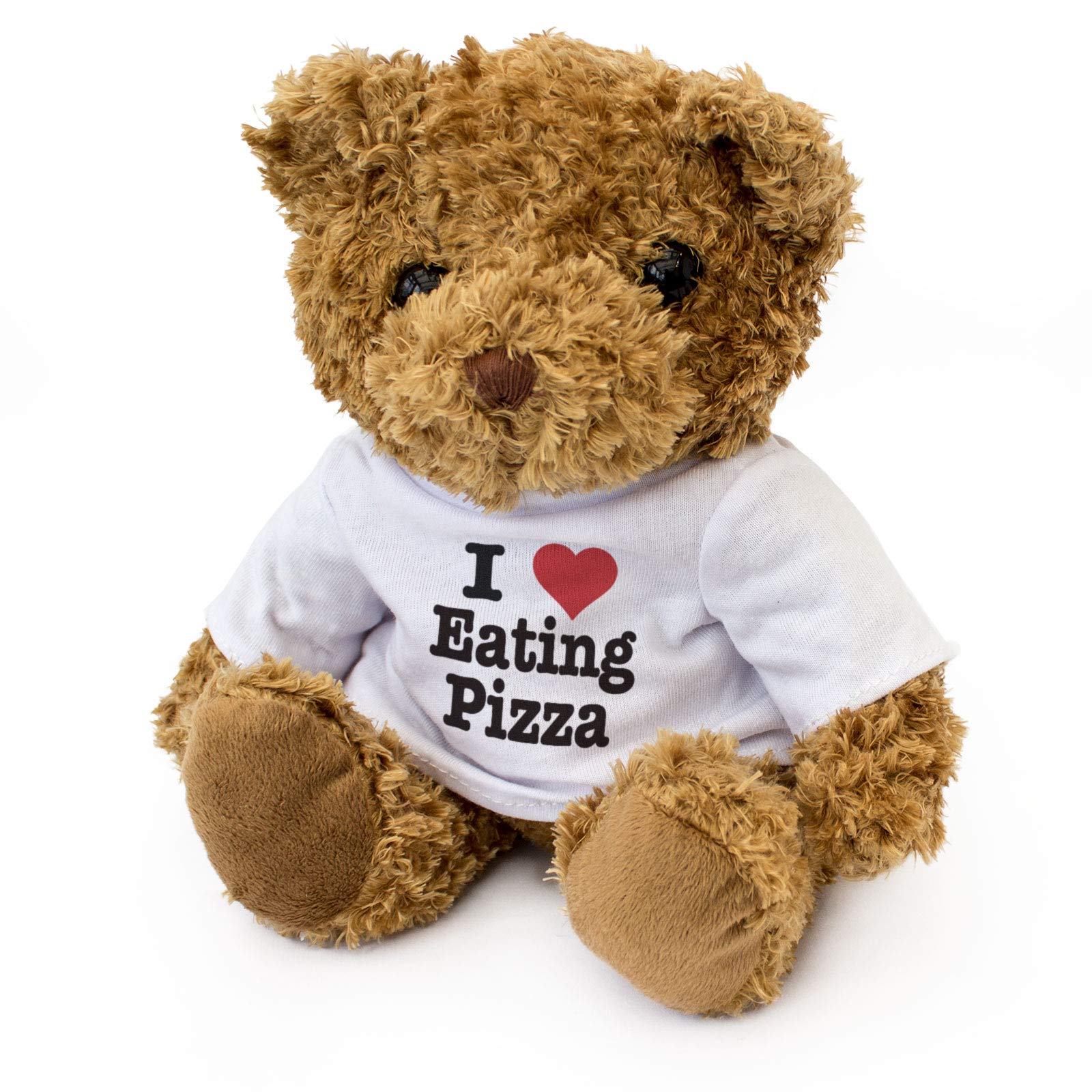 NEW - I LOVE EATING PIZZA - Teddy Bear - Cute Soft Cuddly - Gift Present Birthday Xmas