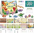 TIIANO Montessori Dinosaur Busy Book for Toddlers - Educational Learning Toy for 3-5 Year Old Boys and Girls, Perfect Birthday or Easter Gift