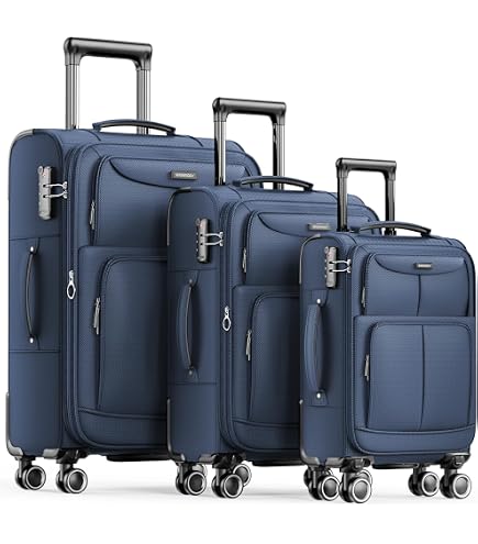Amazon.com | kensie Hudson Softside 3-Piece Spinner Luggage Set