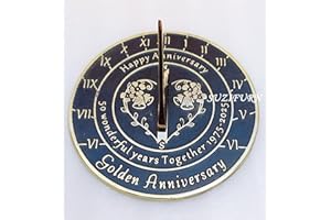 SUZIFURN Anniversary Sundial Gift for 50th Golden Wedding Home Decor Or Garden