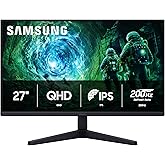 SAMSUNG 27” Odyssey G5 G53F QHD Resolution Gaming Monitor, HDR10, 200Hz Refresh Rate, IPS Panel, AMD FreeSync™ Premium, Black Equalizer, Auto Source Switch, LS27FG532ENXZA