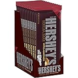 HERSHEY'S Special Dark Mildly Sweet Dark Chocolate with Almonds Extra Large Candy, Holiday Candy, 4 oz Bars (12 ct)