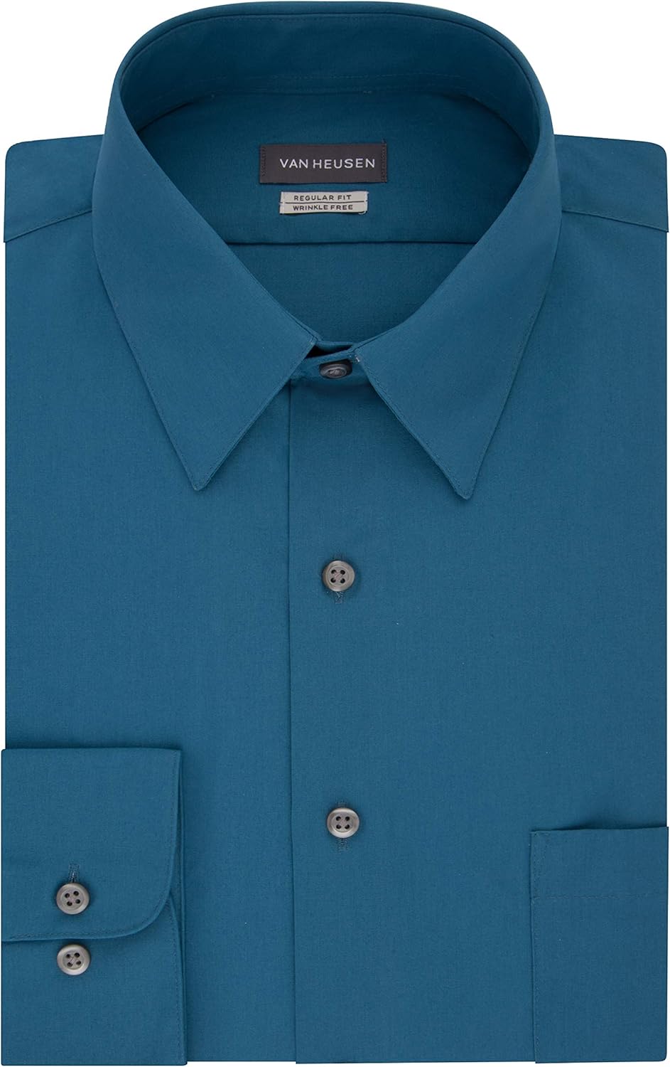 Van Heusen Men's Dress Shirt Regular Fit Poplin Solid at  Men’s Clothing store