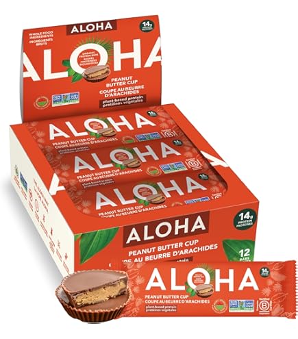 ALOHA Organic Plant Based Protein Bars |Chocolate Chip Cookie